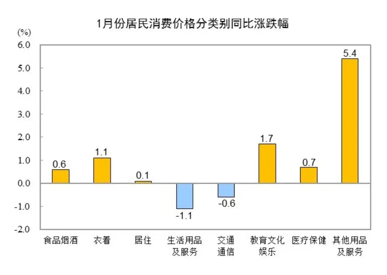 1月居民消费价格上涨 电影及演出票价上涨明显